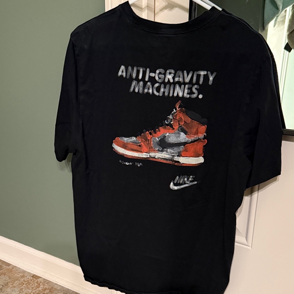 Jordan Black Short Sleeve T-Shirt with Silver Jumpman Logos - Picture 2 of 2